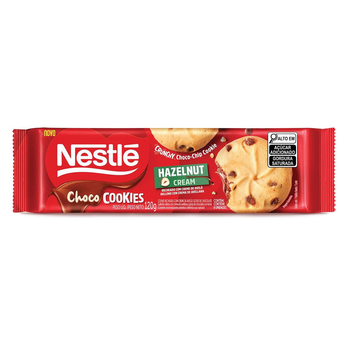 ChocoCookies Nestlé Recheio de Avelã 120g
