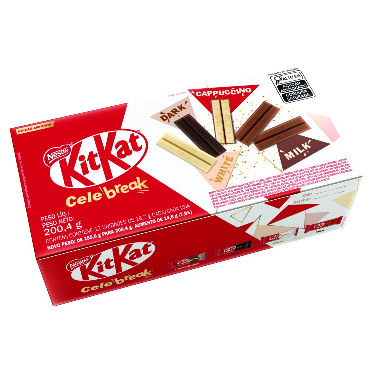 Chocolate KitKat Celebreak Sortidos Caixa 200,4g